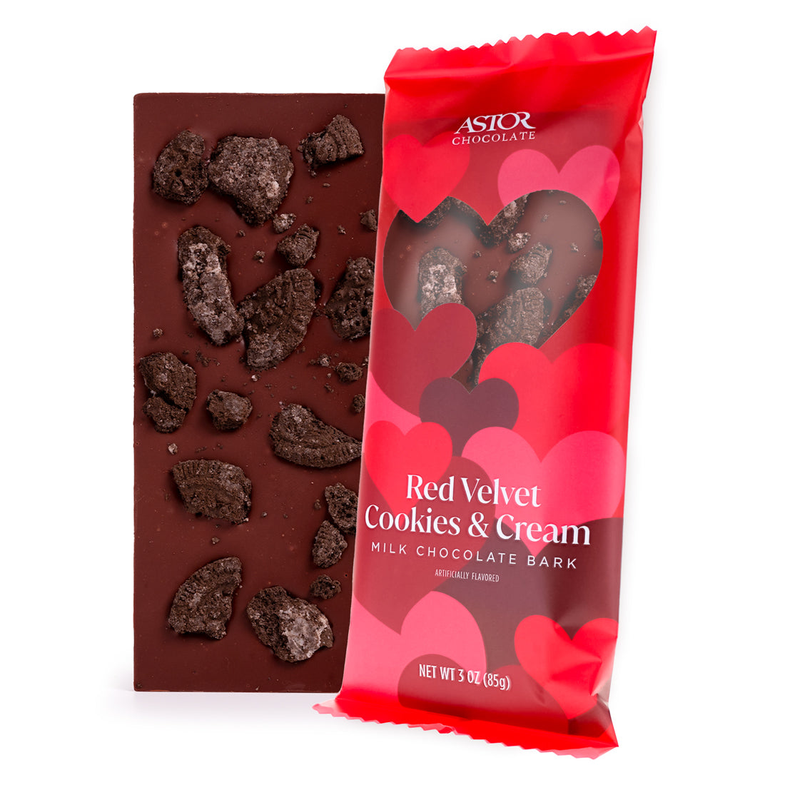 Valentine's Day - Red Velvet Cookies n' Crème Milk Chocolate Artisan Bark 3oz