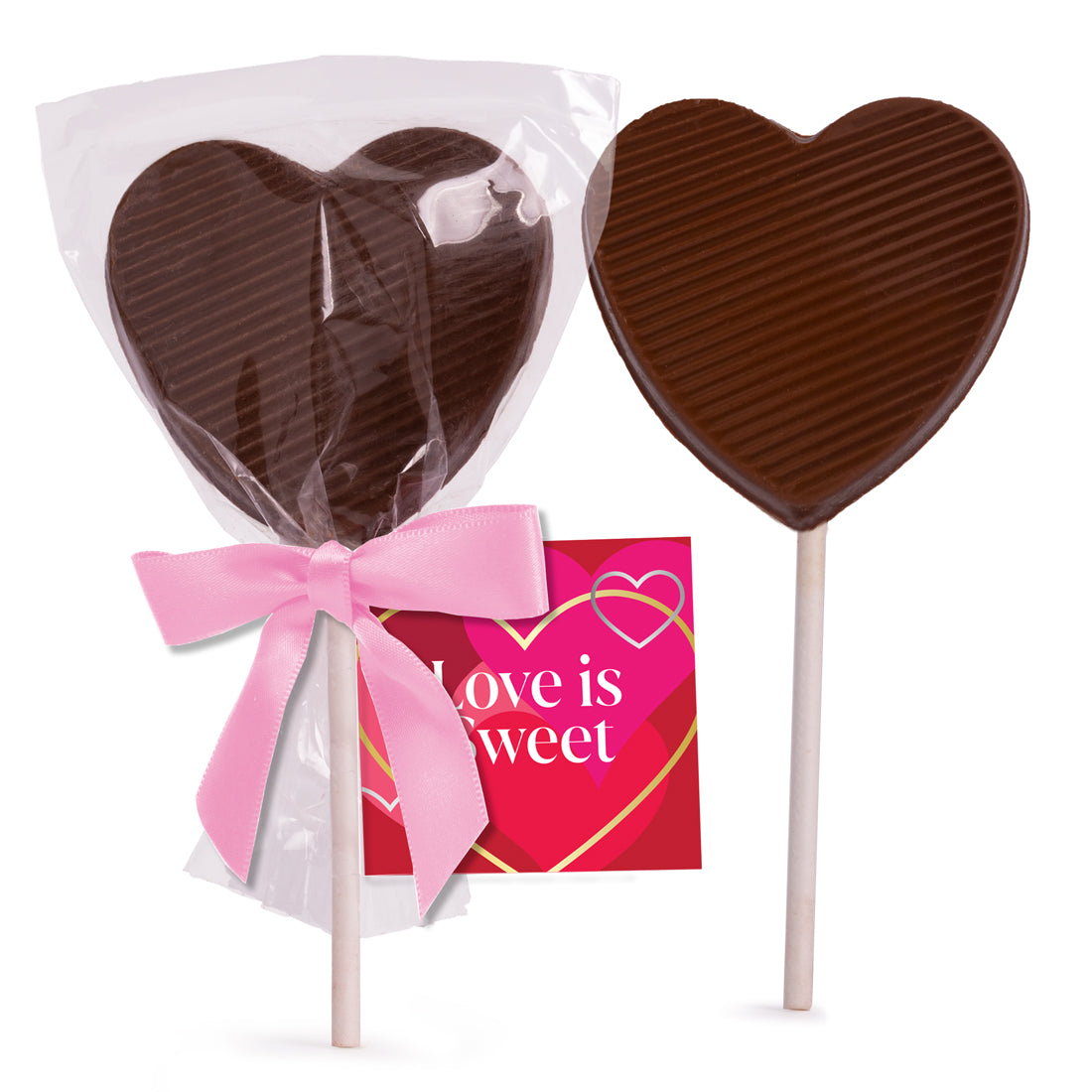 Valentine's Day - Milk Chocolate Heart Lollipop