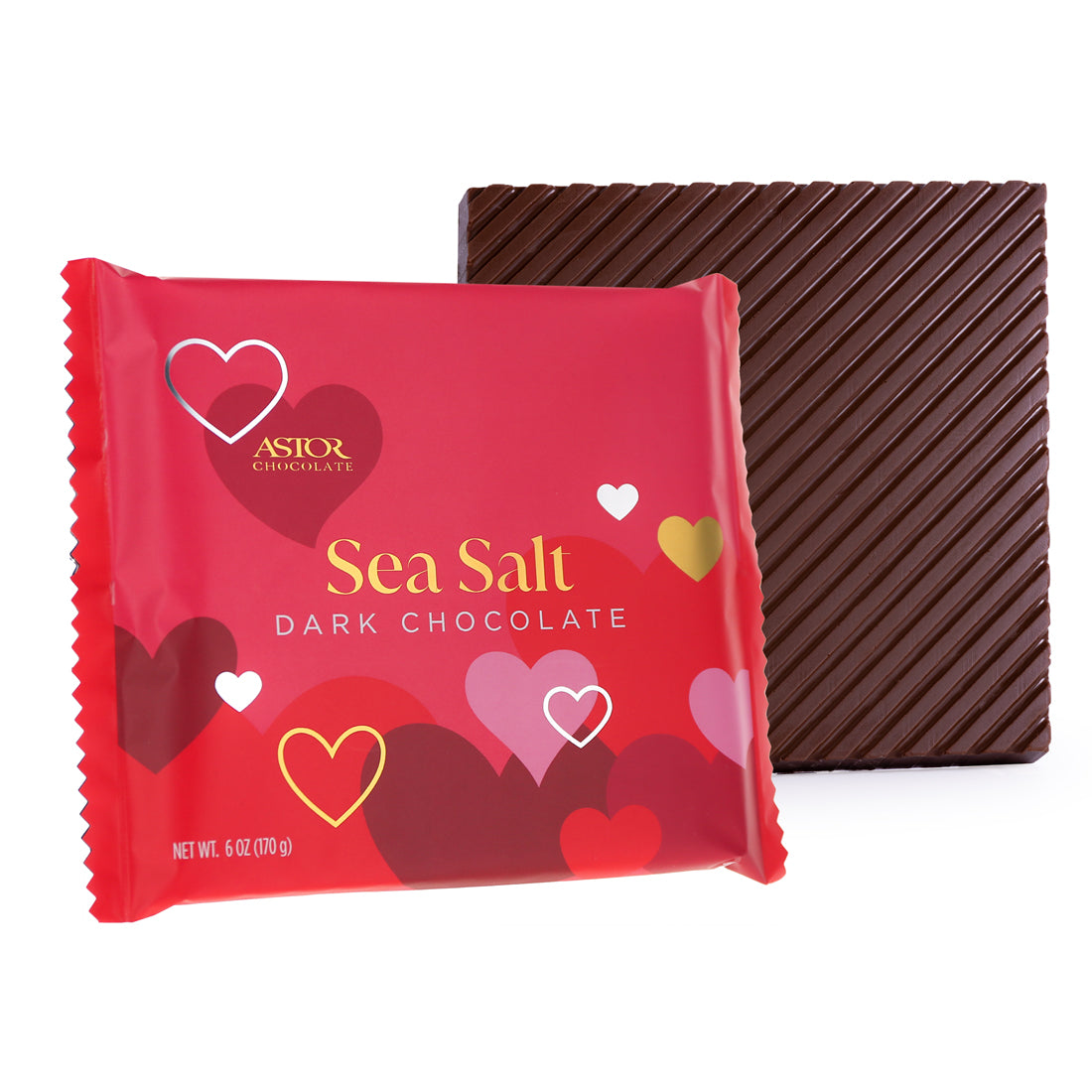 Valentine's Day - Dark Chocolate & Sea Salt Mega Square 6oz
