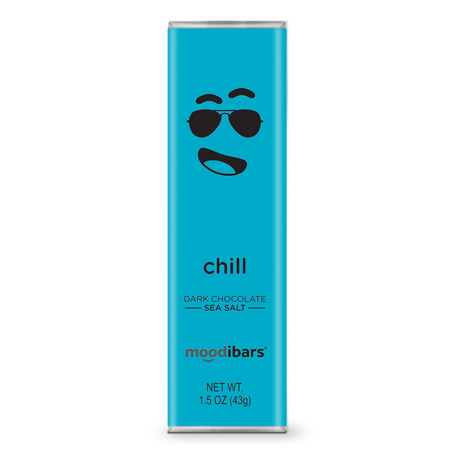 Moodibars - chill - 54% Dark Chocolate Sea Salt Bar 1.5oz