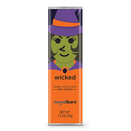 Seasonal Moodibars - wicked - Dark Chocolate 54% Cacao Bar 1.5oz