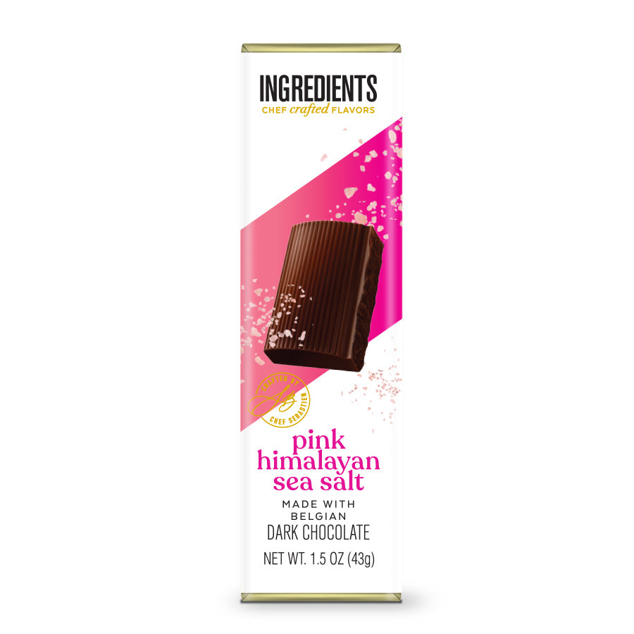 Ingredients - Dark Chocolate Pink Himalayan Sea Salt Bar 1.5oz