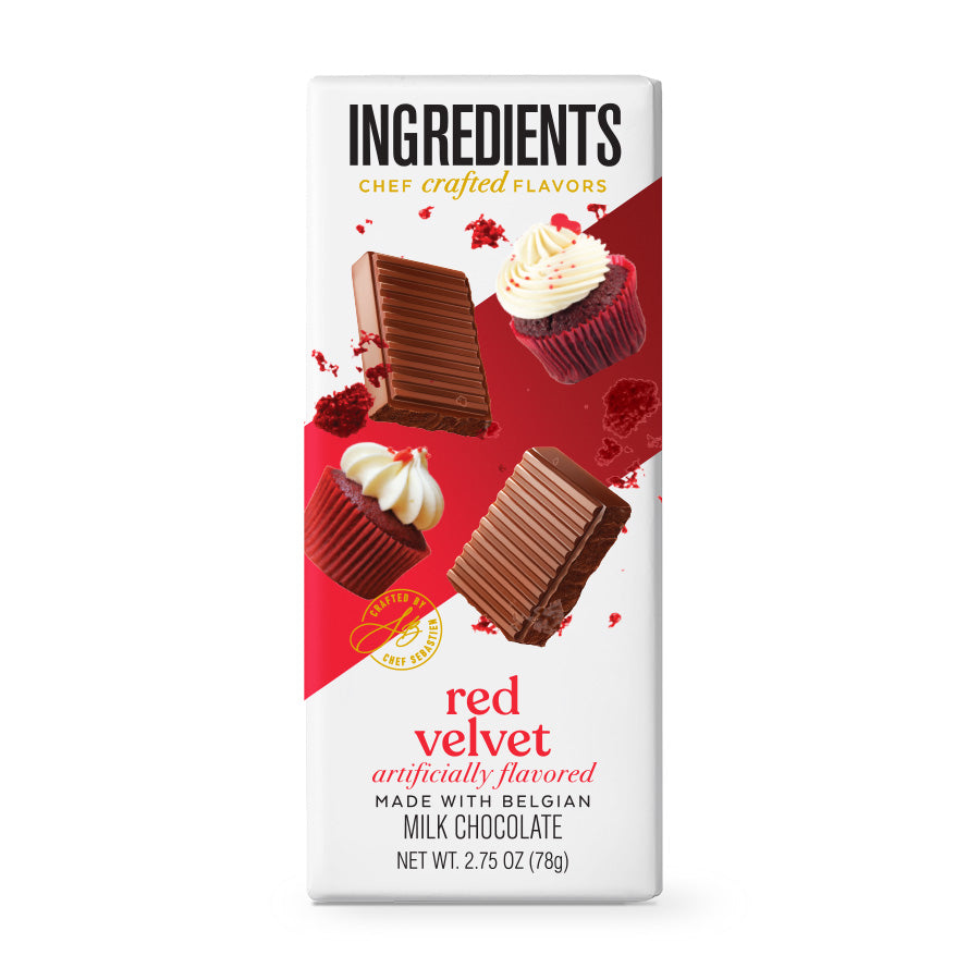 Ingredients - Red Velvet Milk Chocolate Bar 2.75oz