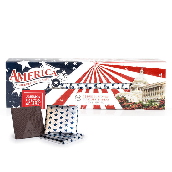 America 250™ - America Dark Chocolate Gift Box 12pc