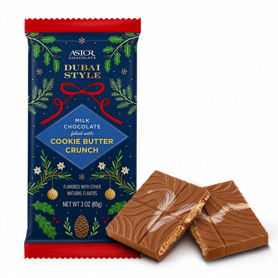 Holiday - Cookie Butter Crunch Milk Chocolate 3oz Dubai-Style Bar