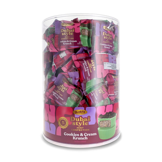 gudlife - Dubai Style Mint Confection Cookies and Cream Cups in Tub 80pc