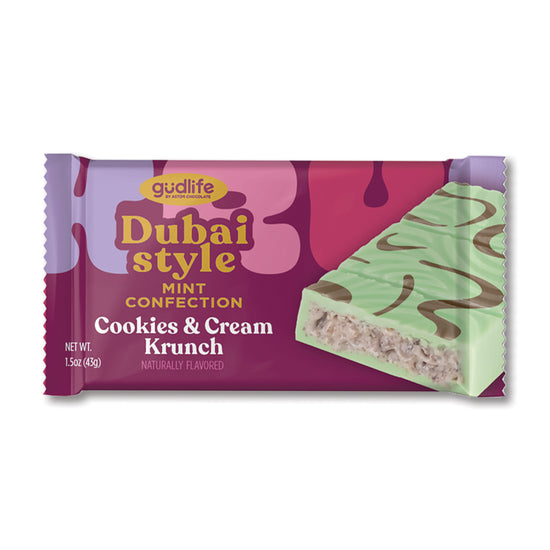 gudlife - Dubai Style Mint Confection Cookies & Cream Krunch Bite 1.5oz