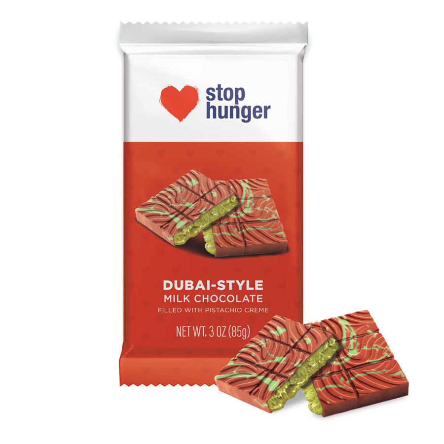 Stop Hunger - Milk Chocolate Dubai Style Pistachio Creme Krunch Bar 3oz
