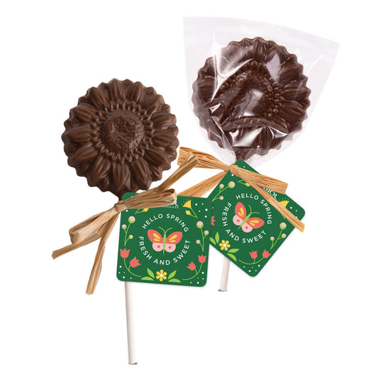Spring - Sunflower Milk Chocolate Lollipop
